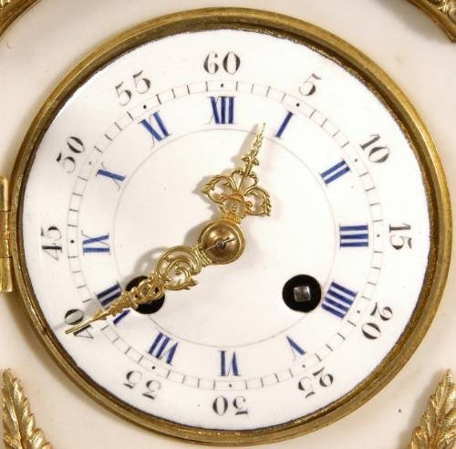 fig 2. ***** SOLD ***** Ormolu and White Marble Pendule d'officier